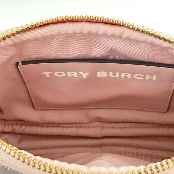 Tory Burch Gemini Link Wristlet Coastal Pink Gold Hardware H:4.2", L 7.2" - Picture 5 of 16